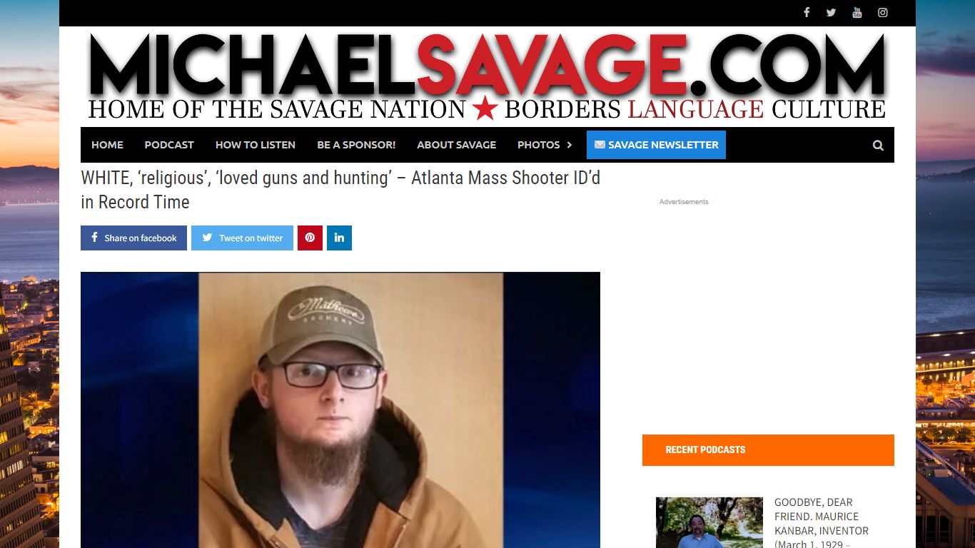 WHITE, 'religious', 'loved guns and hunting' - Atlanta Mass Shooter ID ...