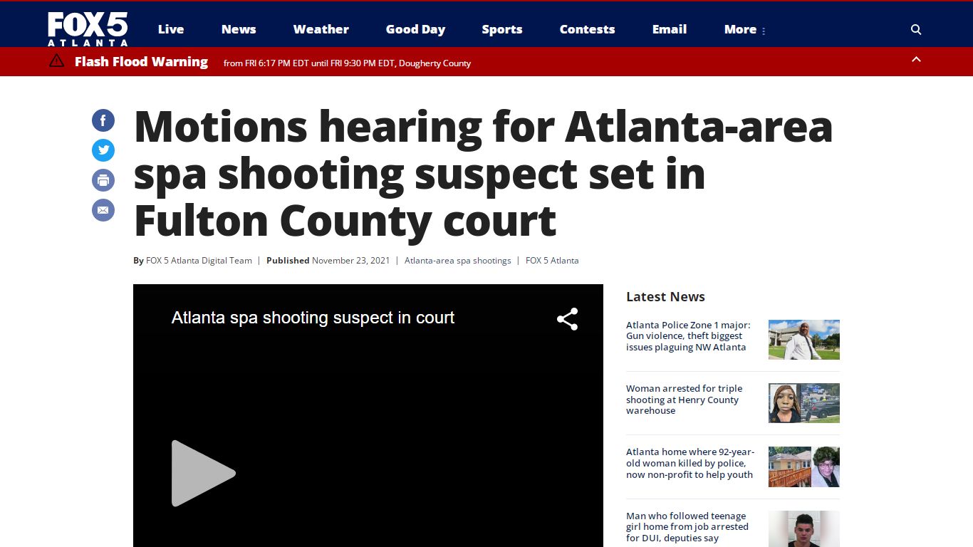 Motions hearing for Atlanta-area spa shooting suspect set in Fulton ...